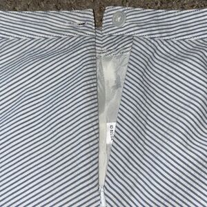 Anne Tayloe Blue and White 100% cotton seersucker fit in flare skirt
